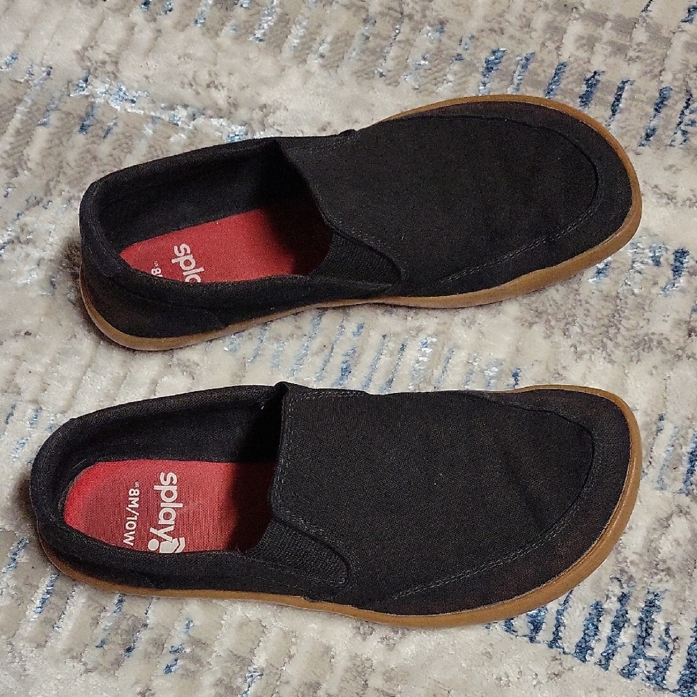 Splay Black Slip-On Shoes